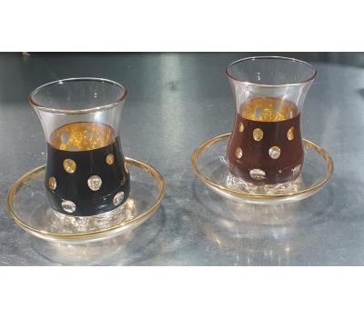 image of Turkish Tea Glass & Saucer - Uriella