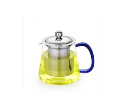 image of Duo Glass Teapot - Blue SS Infuser 450ml