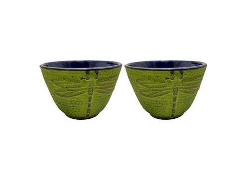 product image for Cast Iron Cups Wisdom Green Set of 2