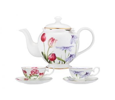 image of Ashdene Floral Symphony Teapot & 2 Tea Cups Set