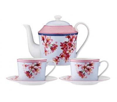 image of Ashdene Cherry Blossom Teapot and 2 Teacup Set 