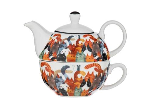 product image for Ashdene Quirky Cats PhotoBomb Teapot for one