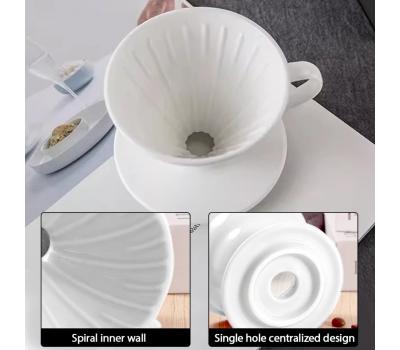 image of ​Ceramic Pour over - V60 Dripper White